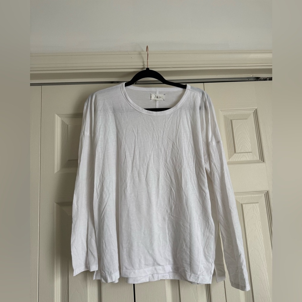 Lou & Grey Long Sleeve White Top